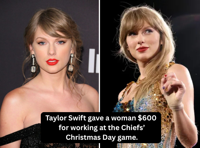 Taylor Swift gave a woman 600 for working at the Kansas City Chiefs Christmas Day game