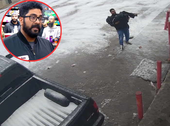 Freezing Homeless Lady